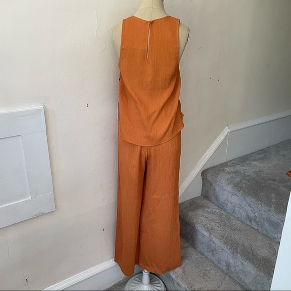 ASTR The Label Apricot Orange Asher Wide Leg Pant & Berlin Tank Top Set NWT XS - Picture 3 of 12